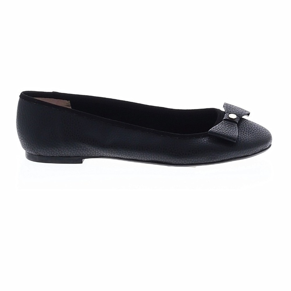 Ted Baker Allyson Bow Leather Ballerina Flats Black EU 39.5 US 9.5‎ NWOT